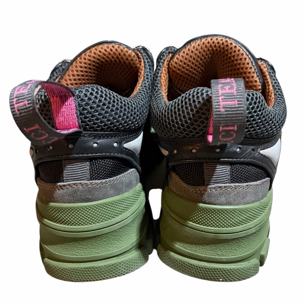 GUCCI Flashtrek SEGA Removable Crystal Embellished Belt Sneaker Shoe Green EU 34 - Picture 4 of 8